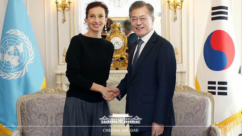 Meeting with Director-General Audrey Azoulay of UNESCO