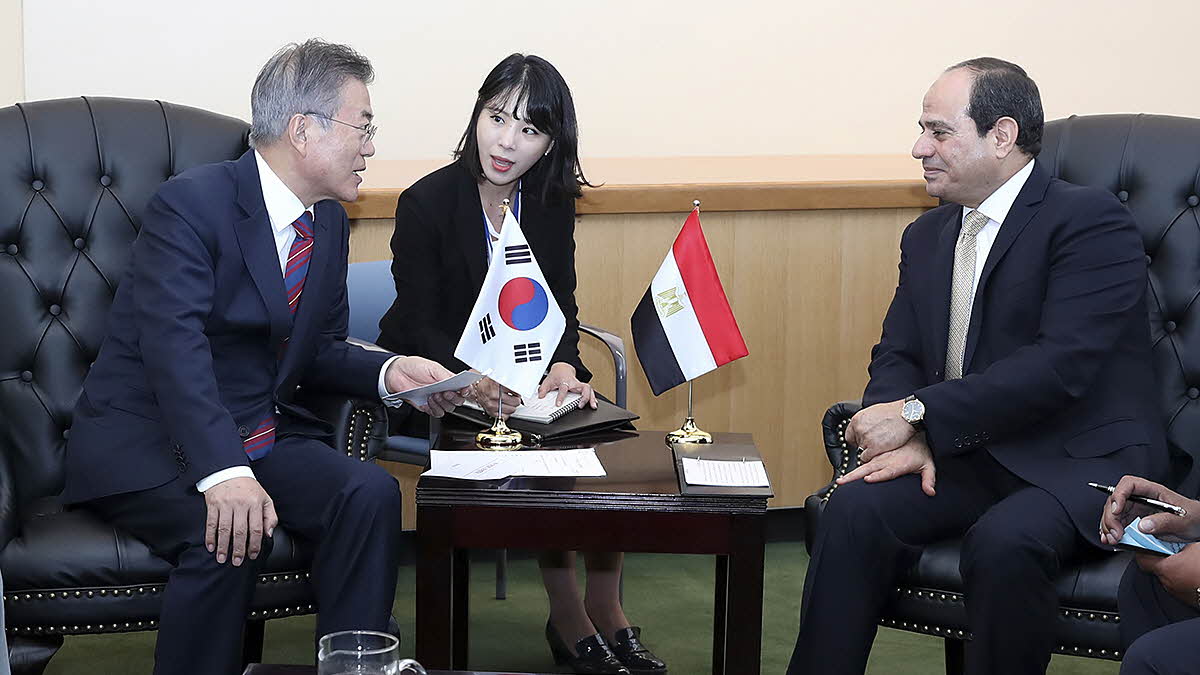 Korea-Egypt summit on the sidelines of the 73rd U.N. General Assembly