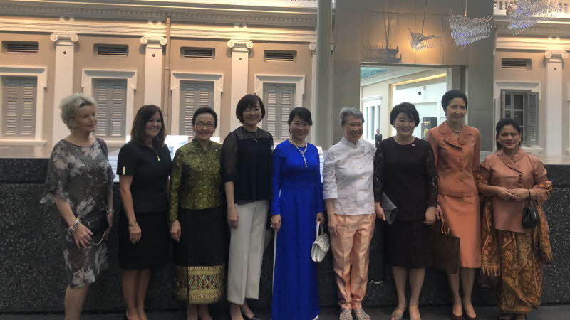 First Lady Kim Jung-sook attending a special program for the spouses of heads of state and government during ASEAN-related summits