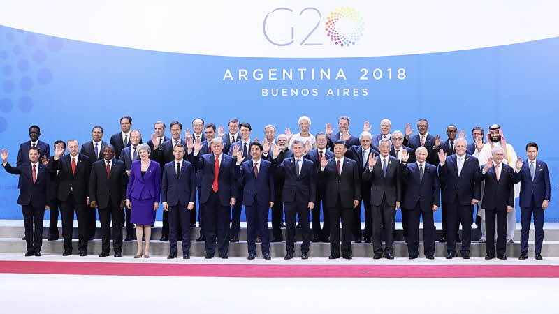 Attending the opening ceremony of the 13th G20 Summit in Buenos Aires, Argentina