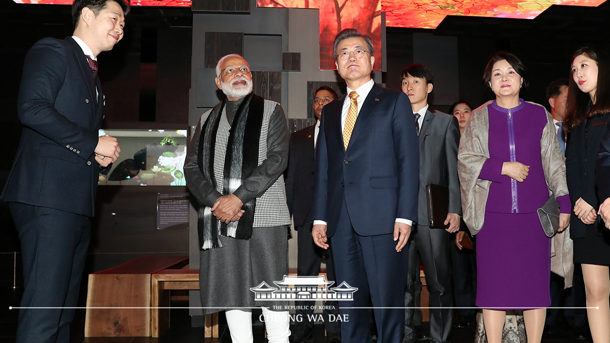 Visiting Seoul’s Lotte World Tower with Indian Prime Minister Narendra Modi