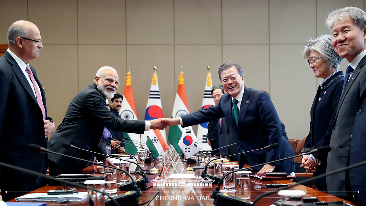 Korea-India expanded summit at Cheong Wa Dae