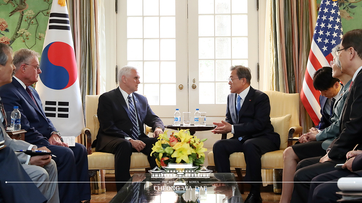 Meeting with U.S. Vice President Mike Pence in Washington, D.C.