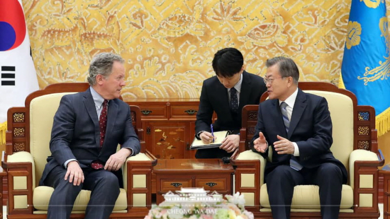 Meeting with Executive Director of the World Food Program David Beasley at Cheong Wa Dae