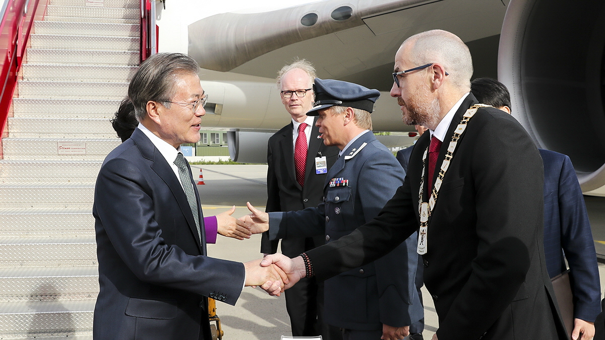 Arriving at Gardermoen Air Station, north of Oslo, Norway