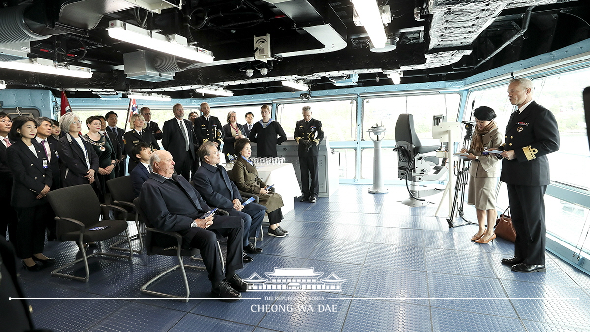 Boarding the Norwegian Navy's logistics and support vessel KNM Maud built by Korea’s Daewoo Shipbuilding and Marine Engineering