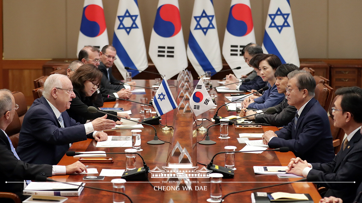 Korea-Israel summit at Cheong Wa Dae