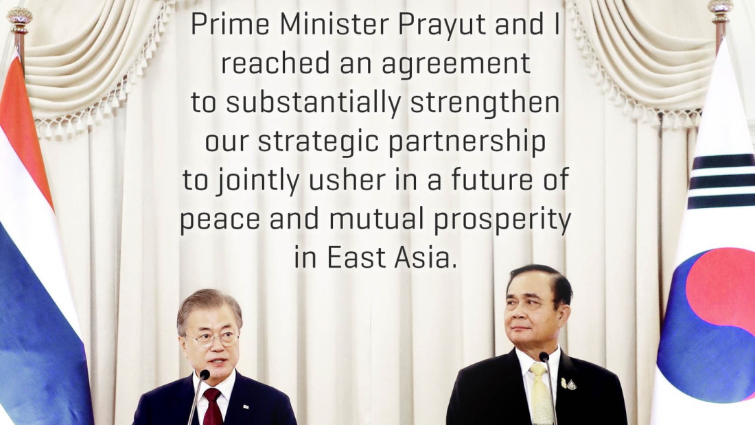 Opening Remarks by President Moon Jae-in at Joint Press Conference Following Republic of Korea-Kingdom of Thailand Summit