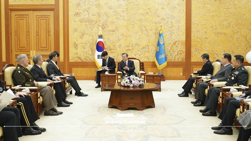 Meeting with U.S. Secretary of Defense Mark Esper at Cheong Wa Dae