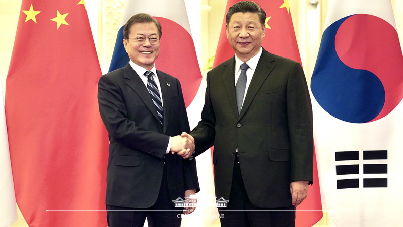 Attending the Korea-China summit