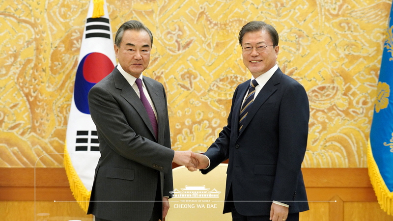 Meeting with State Councilor and Minister of Foreign Affairs Wang Yi of the People’s Republic of China at Cheong Wa Dae