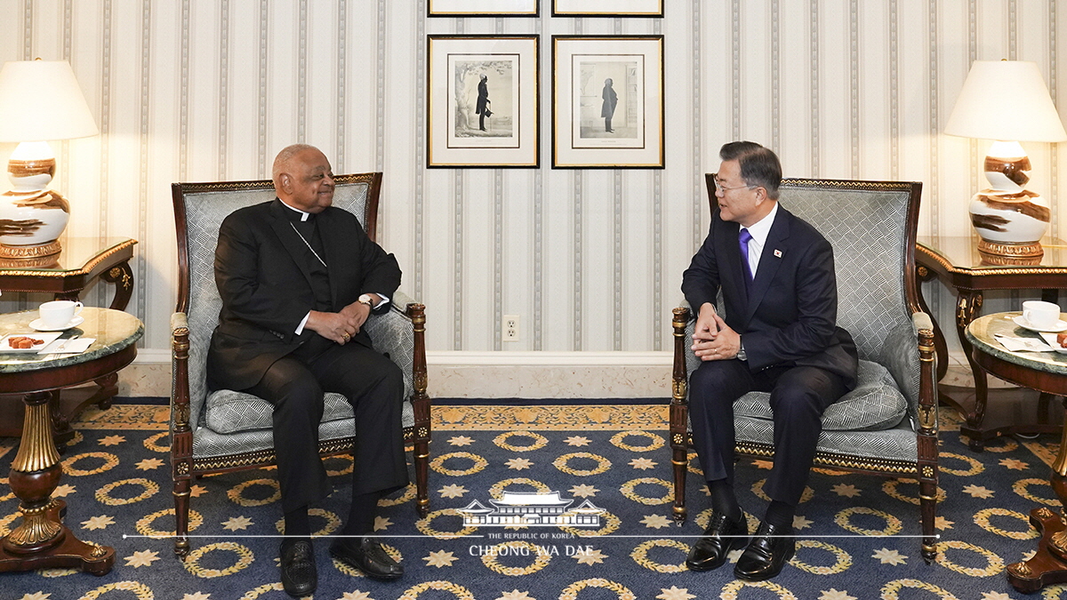 Meeting with Cardinal Wilton Gregory, the archbishop of Washington, D.C.