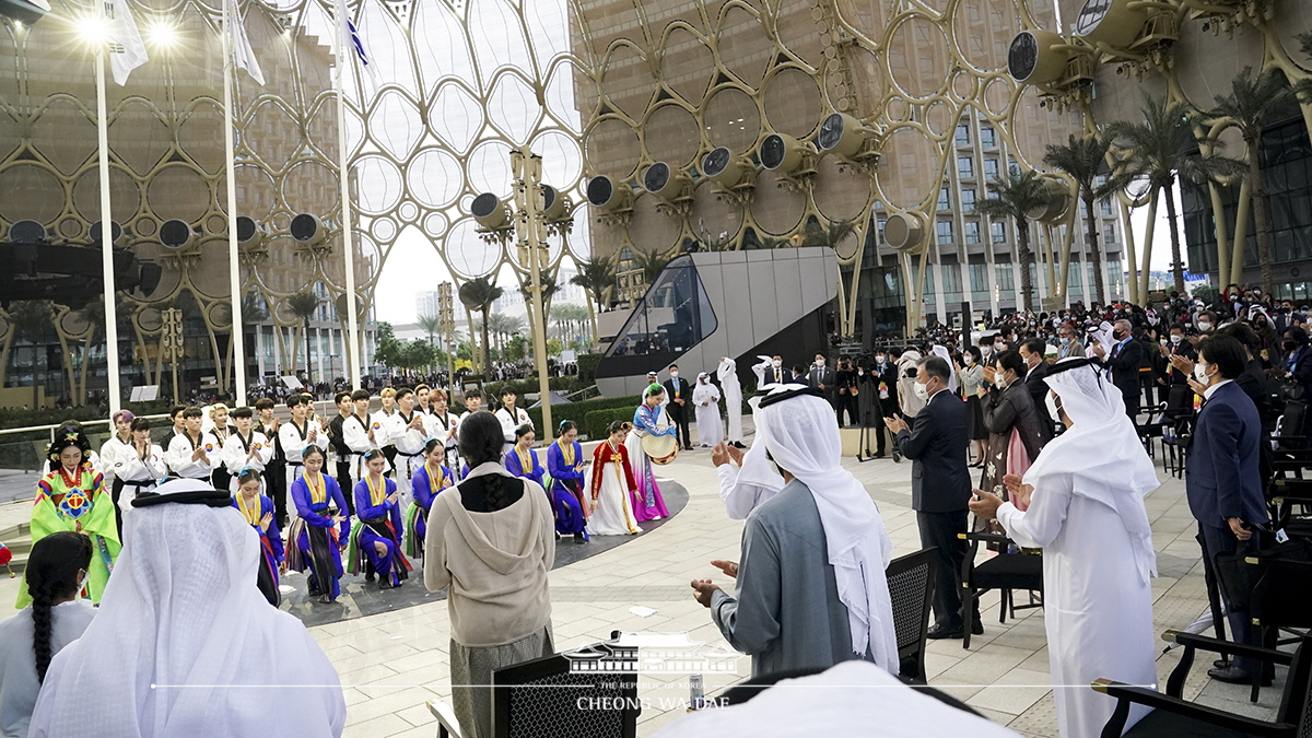 Attending the official Korea National Day event at Expo 2020 Dubai, United Arab Emirates