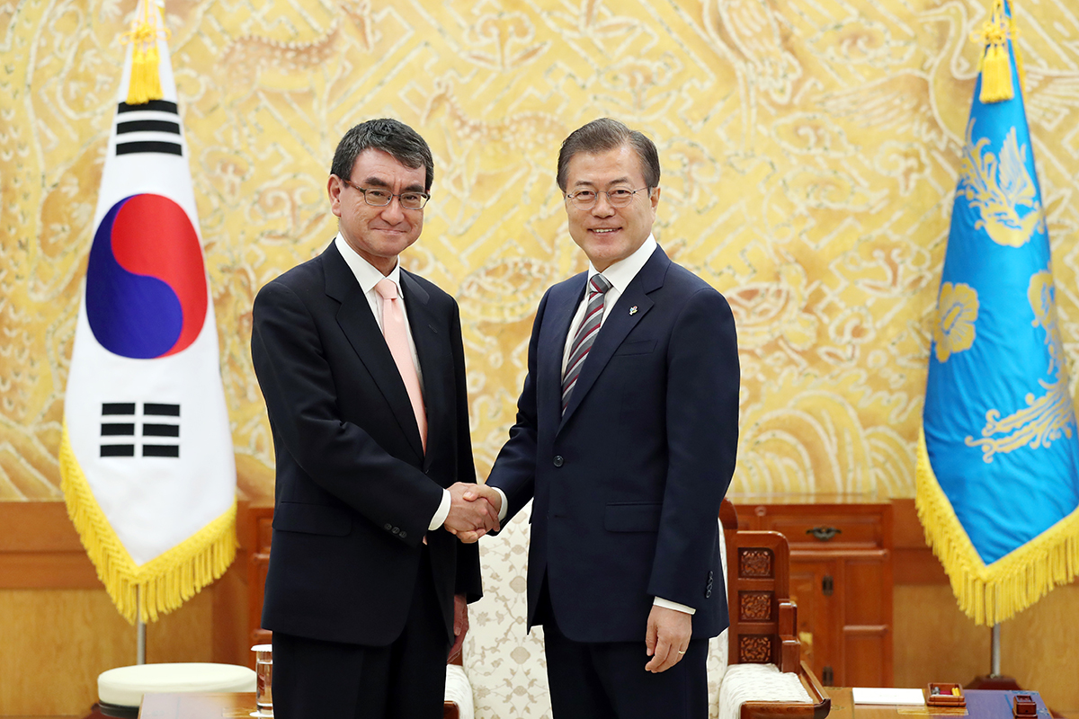 Meeting with Japanese Minister for Foreign Affairs Taro Kon