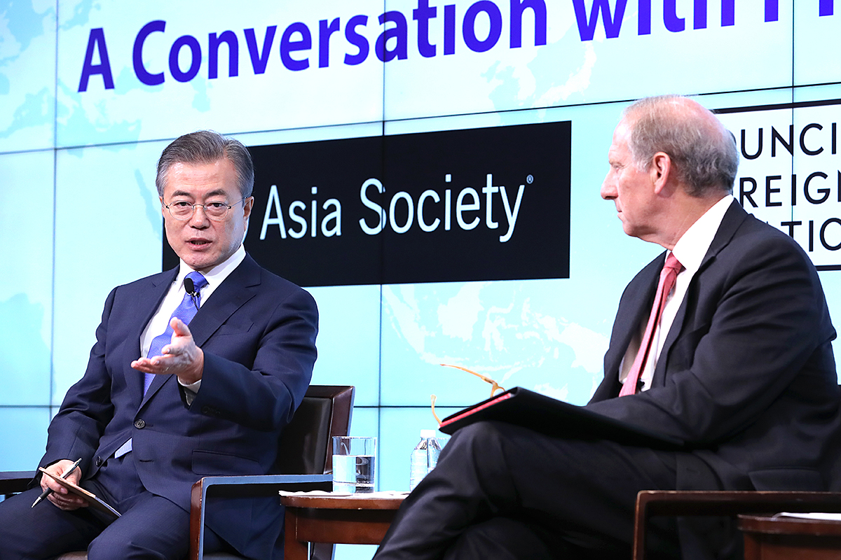 Addressing a conference co-hosted by the Council on Foreign Relations, the Korea Society and Asia Society 