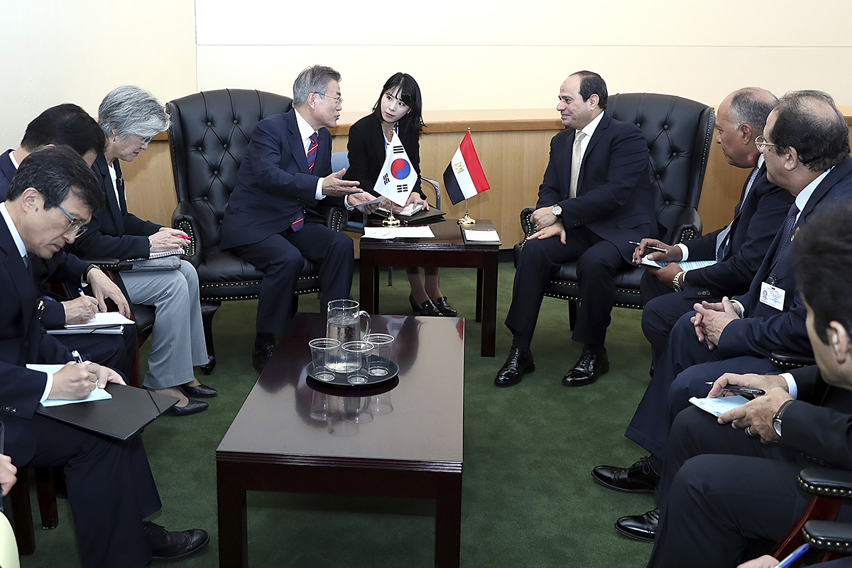 Korea-Egypt summit on the sidelines of the 73rd U.N. General Assembly 