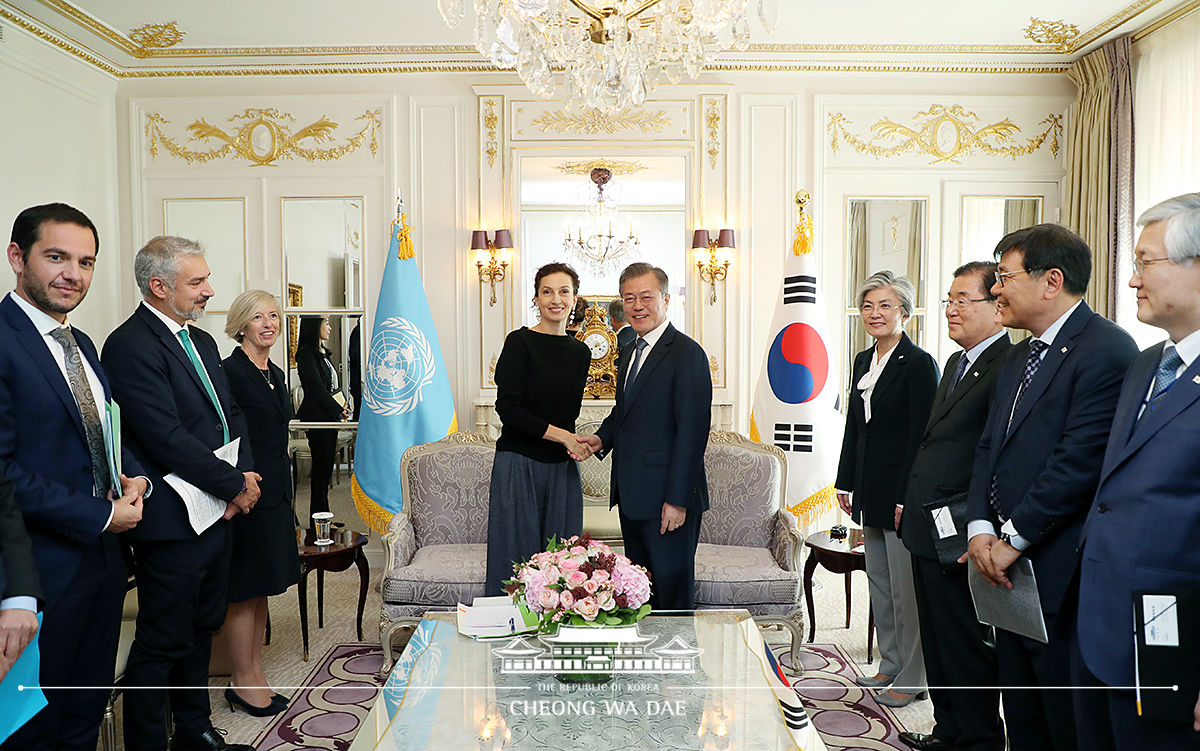 Meeting with Director-General Audrey Azoulay of UNESCO 