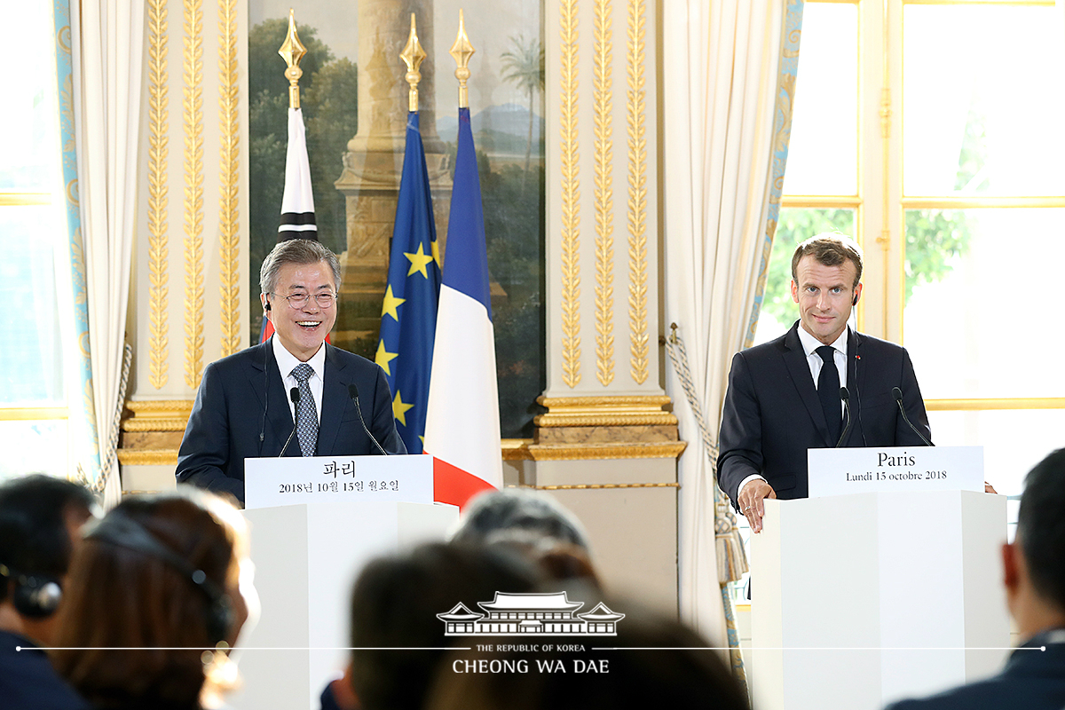 Korea-France joint press conference