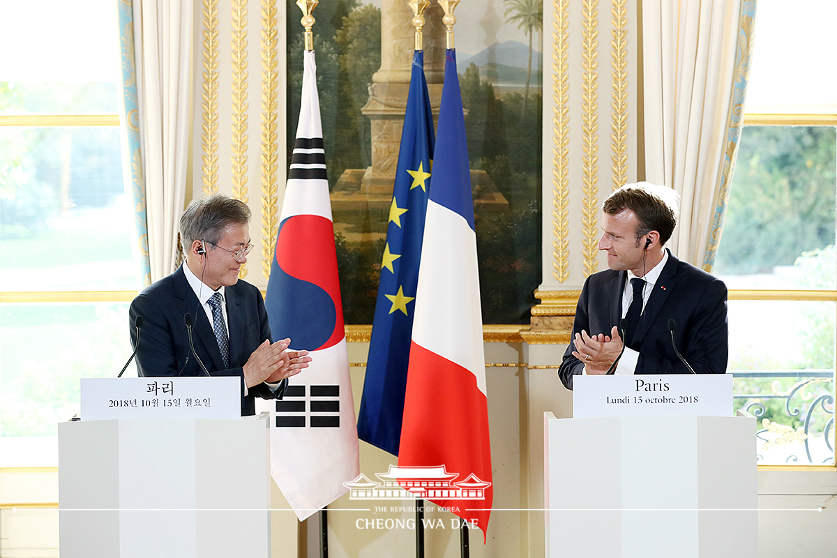 Korea-France joint press conference