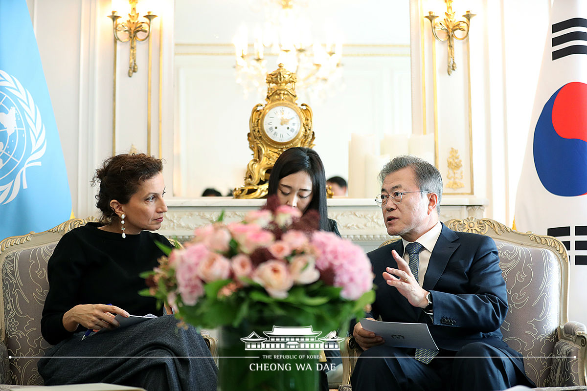 Meeting with Director-General Audrey Azoulay of UNESCO 