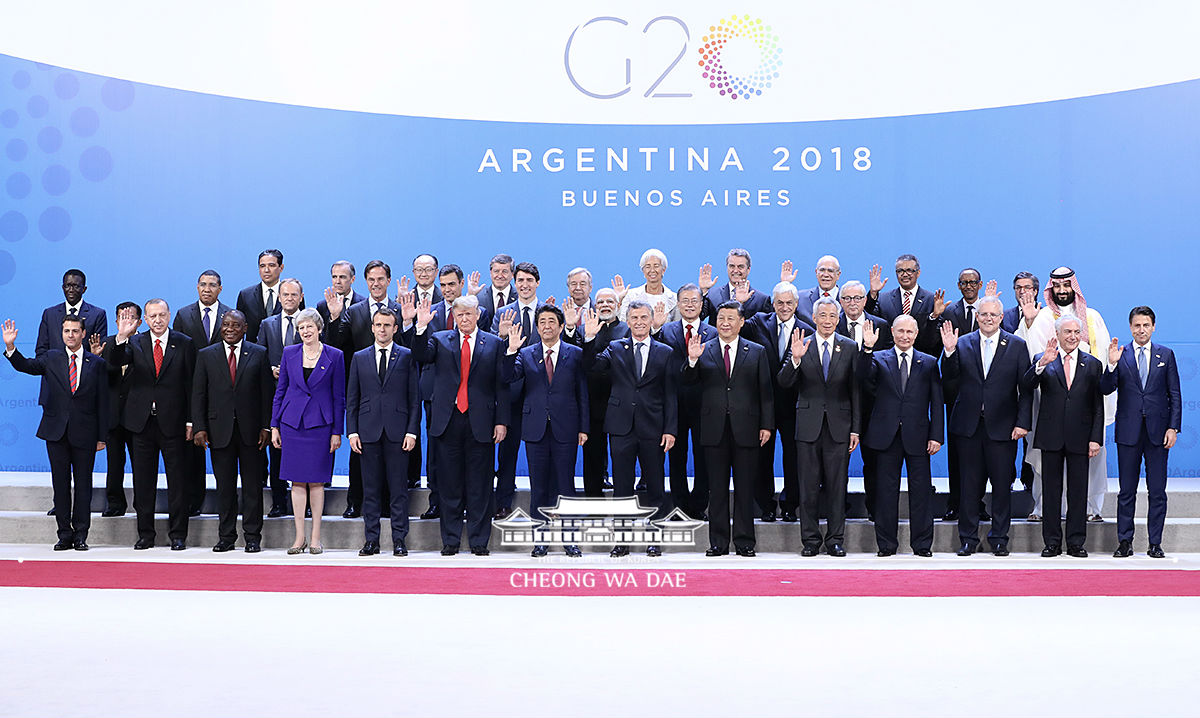 Attending the opening ceremony of the 13th G20 Summit in Buenos Aires, Argentina 