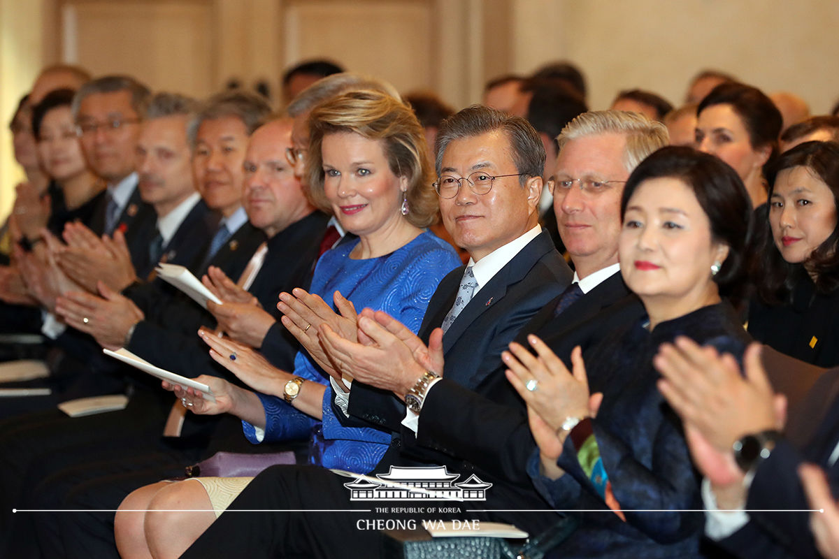 Attending a concert in Seoul hosted by His Majesty the King of the Belgians 