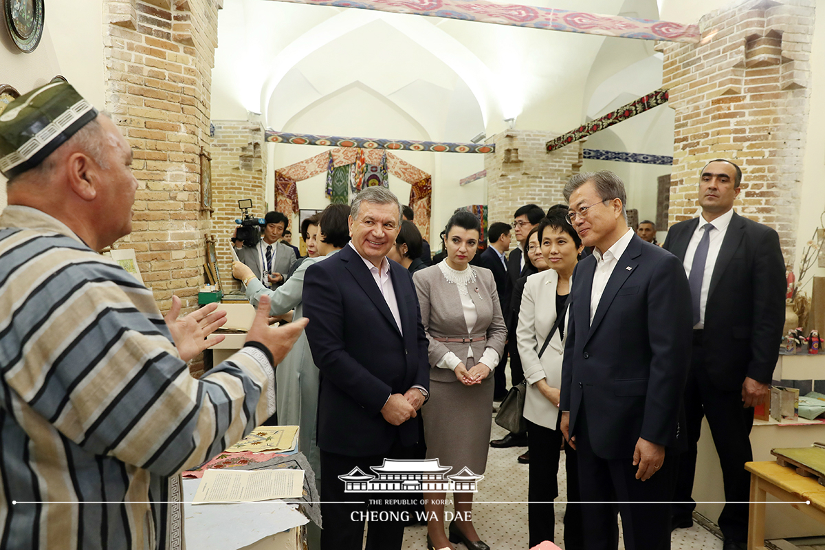 Visiting cultural heritage sites in Samarkand, Uzbekistan