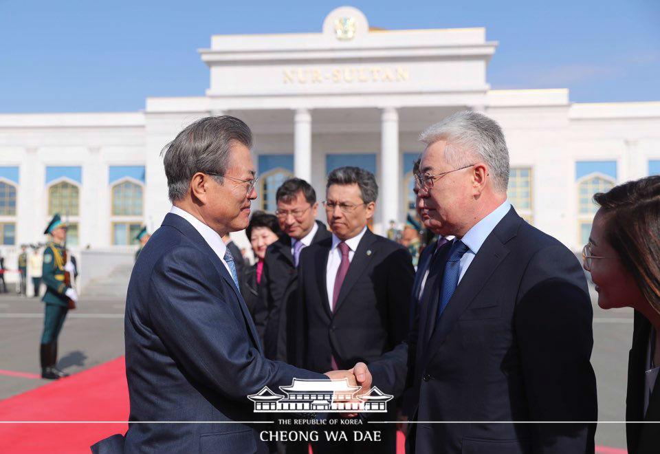 Departing from Nursultan Nazarbayev International Airport in Kazakhstan 