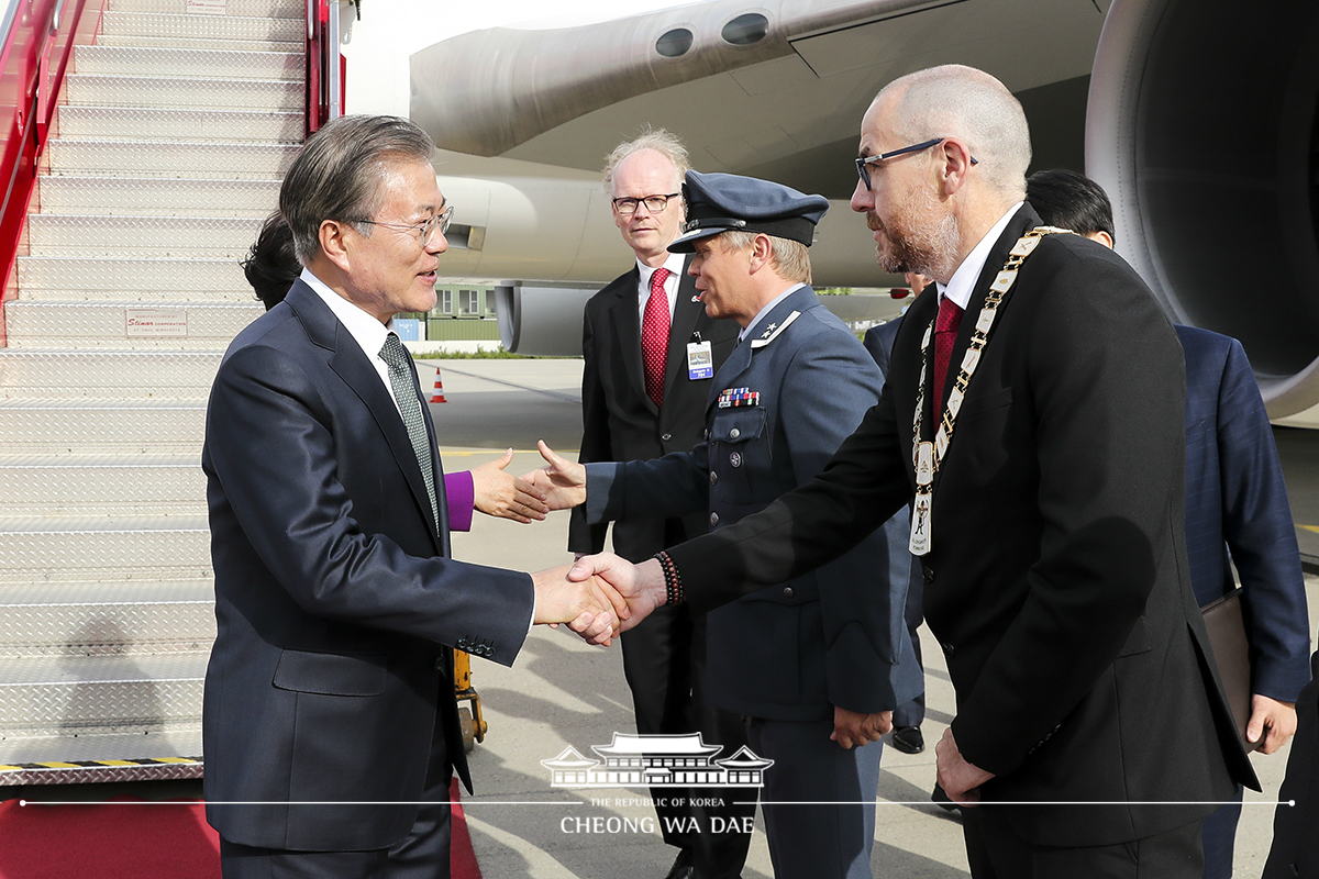 Arriving at Gardermoen Air Station, north of Oslo, Norway