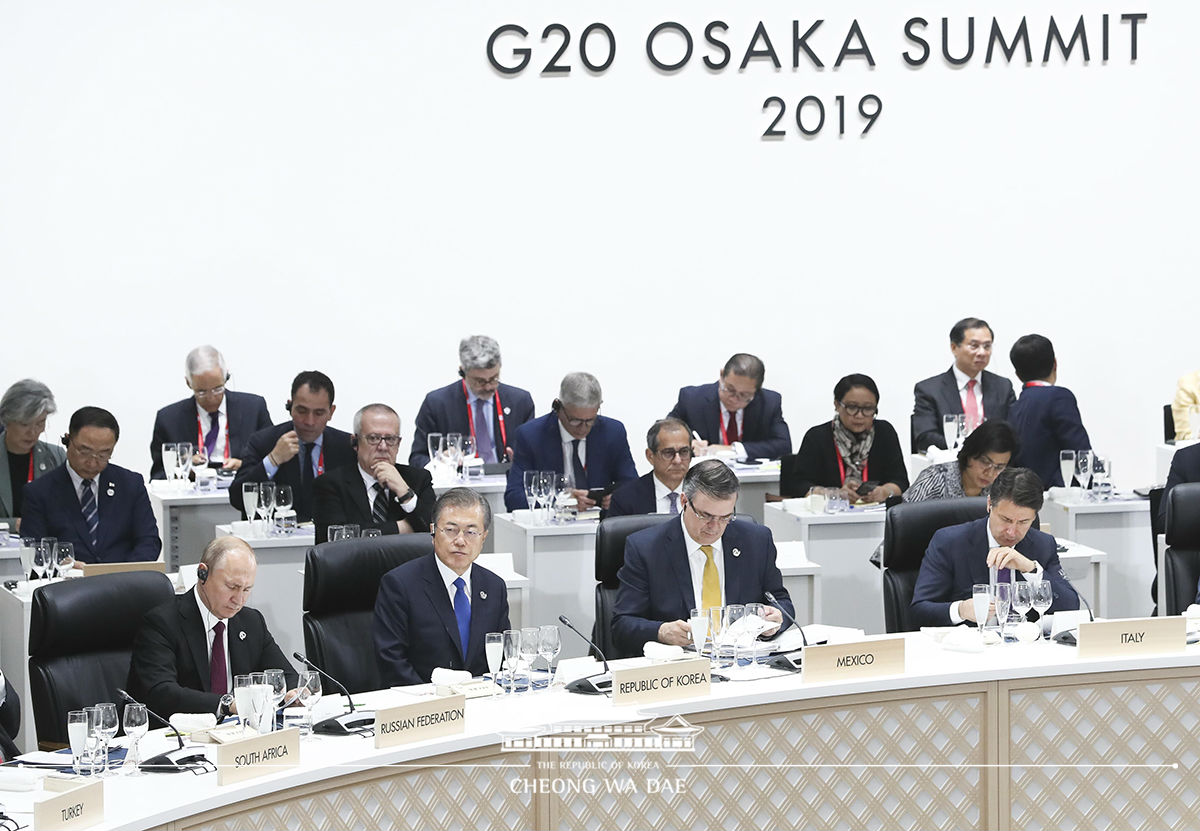 Attending the 1st session of the G20 Osaka Summit in Japan