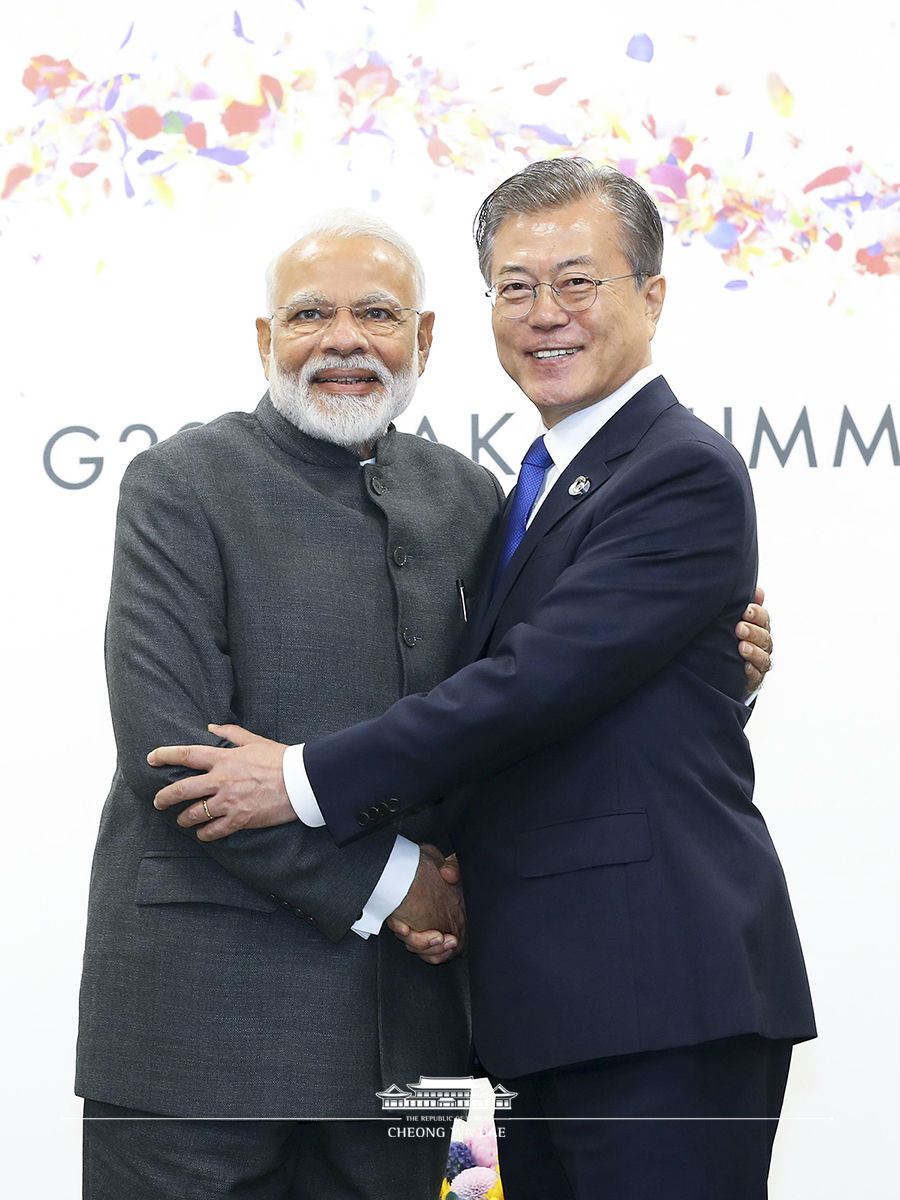 Korea-India summit on the sidelines of the G20 Osaka Summit in Japan