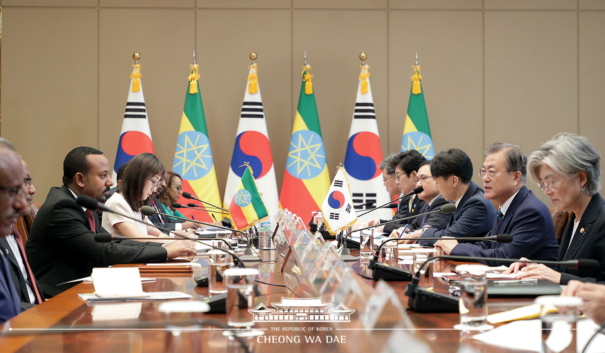 Korea-Ethiopia summit at Cheong Wa Dae