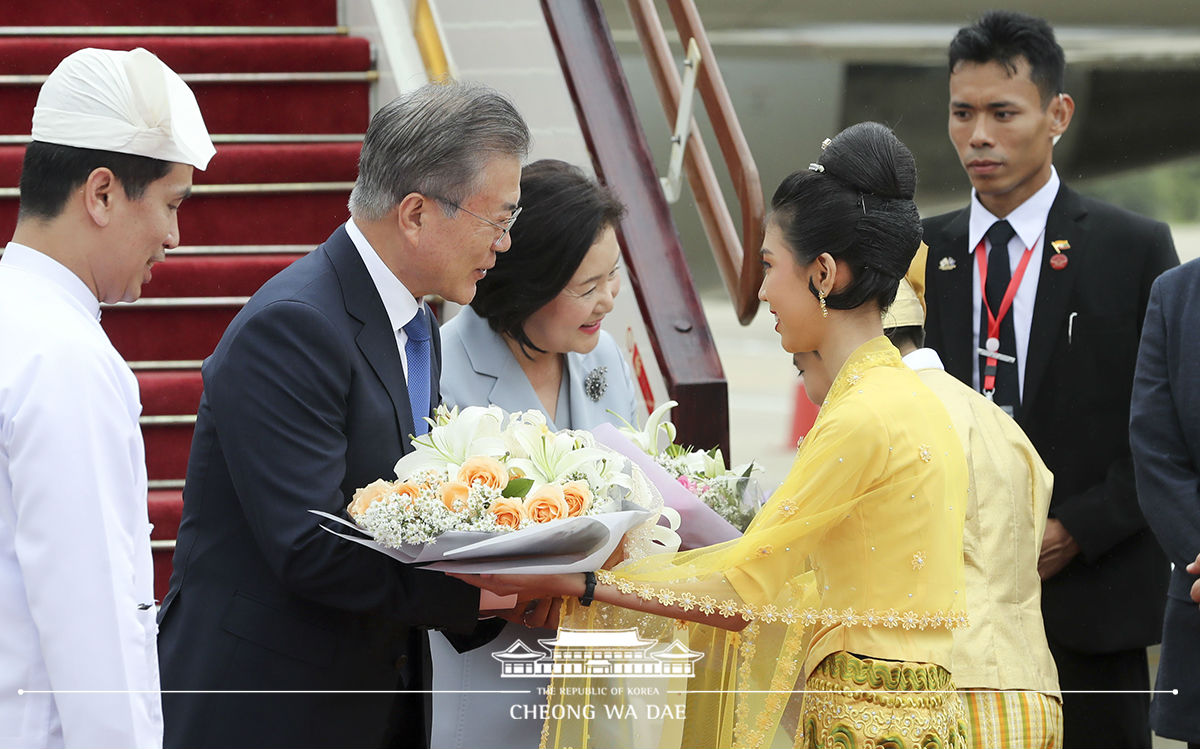 Arriving at Nay Pyi Taw International Airport near Myanmar’s capital Nay Pyi Taw 