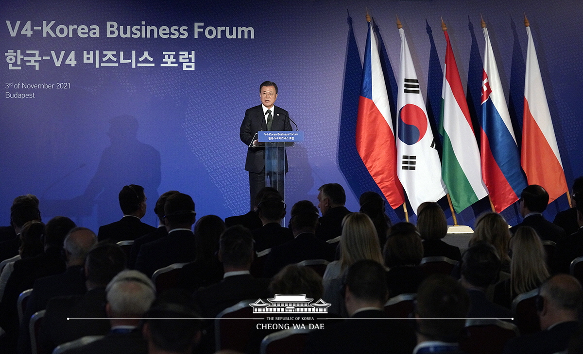 Attending the V4-Korea Business Forum in Budapest, Hungary 