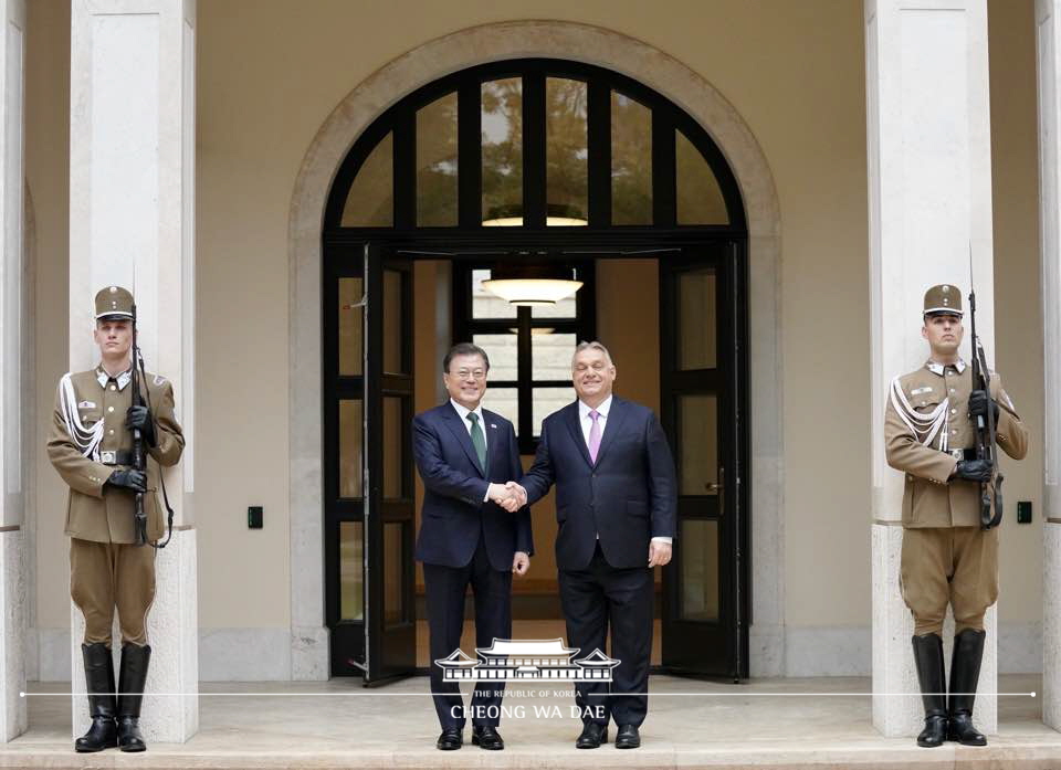 Attending a working luncheon with Hungarian Prime Minister Viktor Orbán at the Prime Minister’s Office in Budapest 