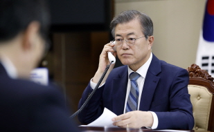 Speaking by phone to Japanese Prime Minister Shinzo Abe