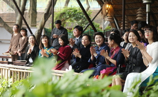 First Lady Kim Jung-sook visiting the Vietnam Museum of Ethnology in Hanoi, Vietnam