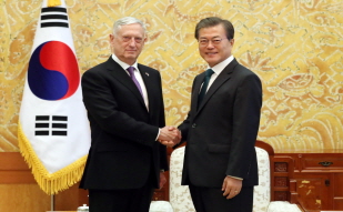 Meeting with U.S. Defense Secretary Mattis at Cheong Wa Dae