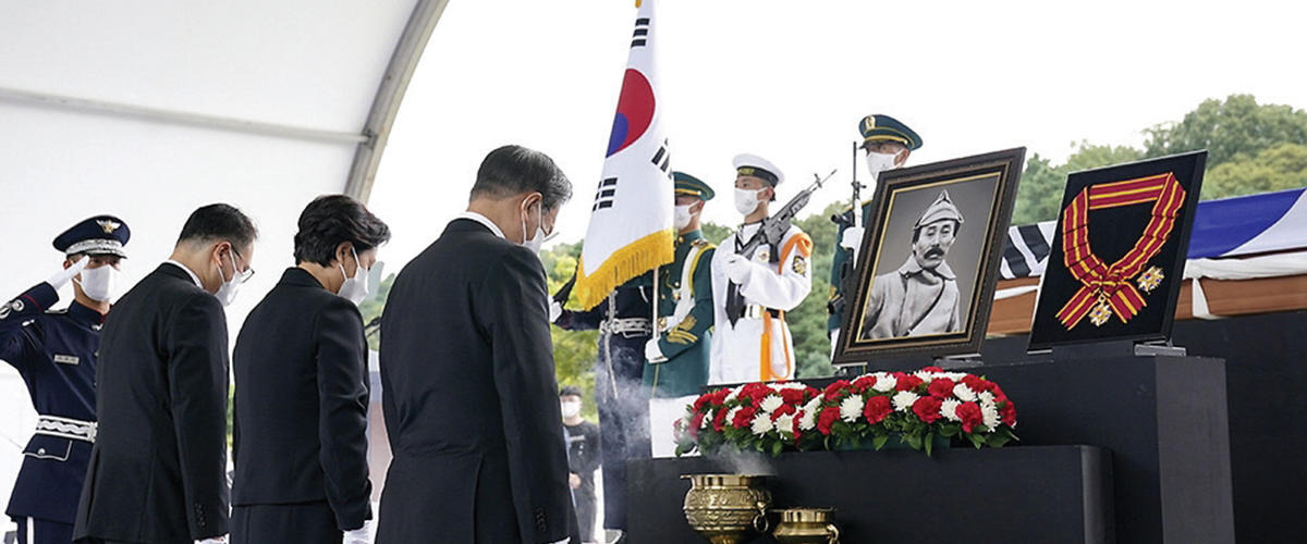 홍범도 장군 유해 안장식(2021.08.18)