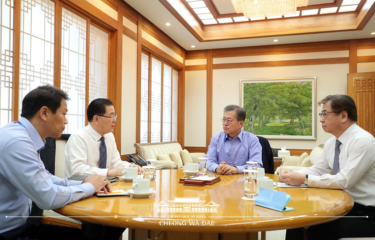 정의용 국가안보실장, 서훈 국정원장 방미 성과 보고