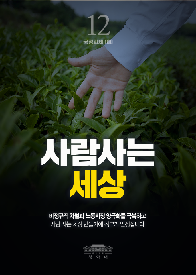 사람사는 세상-비정규직 차별과 노동시장 양극화를 극복하고 사람 사는 세상 만들기에 정부가 앞장섭니다.