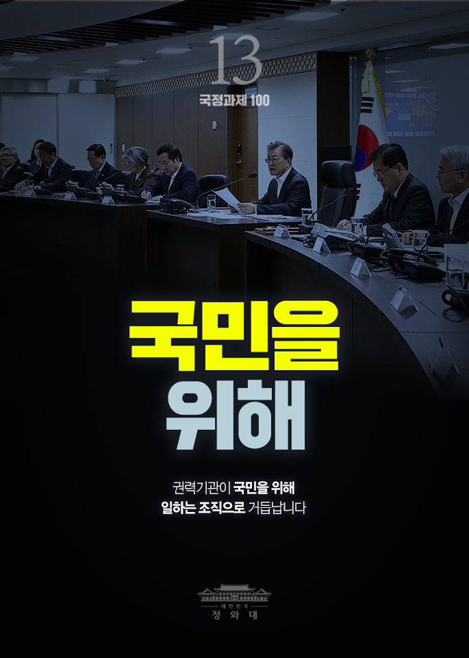 국민을 위해-권력기관이 국민을 위해 일하는 조직으로 거듭납니다.