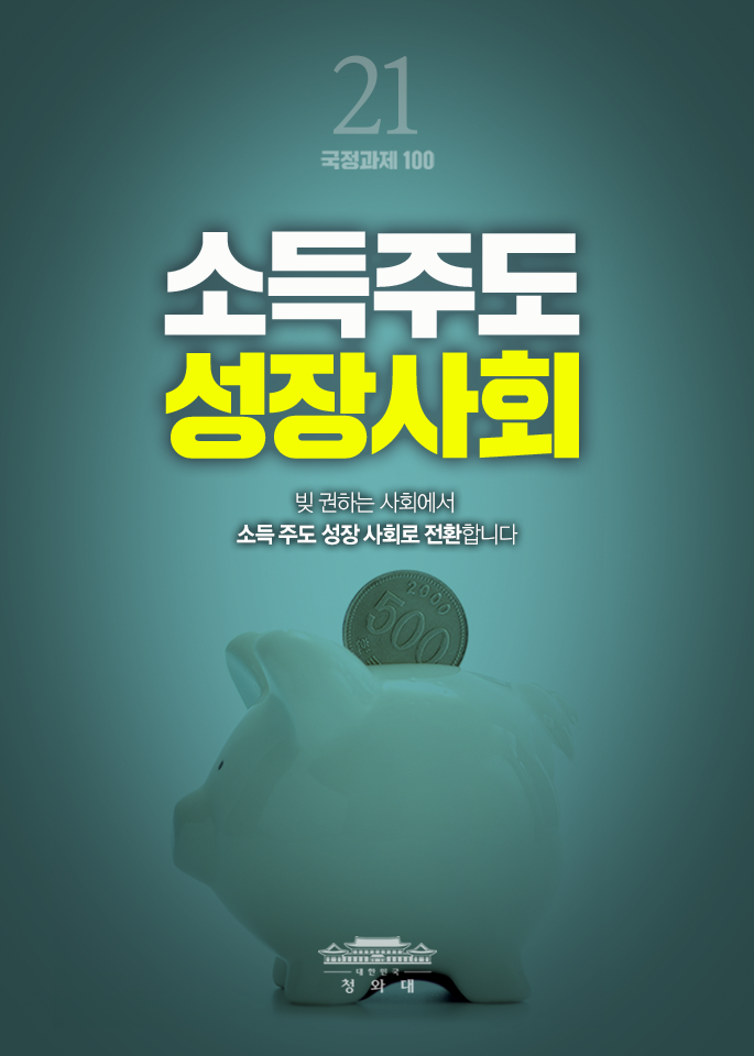 소득주도 성장사회-빚 권하는 사회에서 소득 주도 성장 사회로 전환합니다.