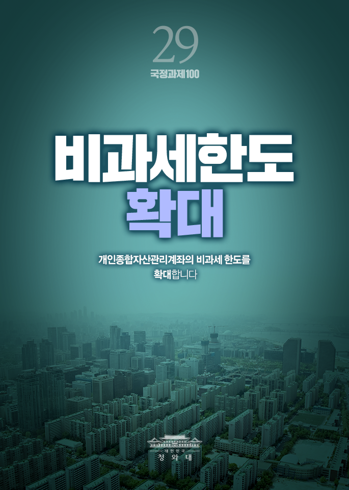 비과세한도 확대-개인종합자산관리계좌의 비과세 한도를 확대합니다.