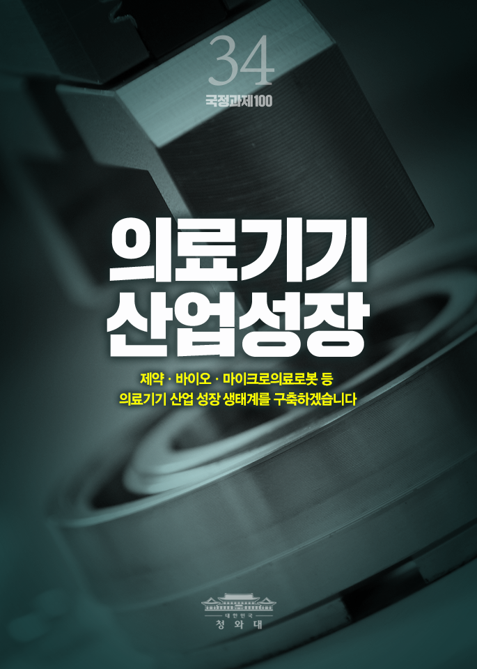 의료기기 산업성장-제약,바이오,마이크로의료로봇 등 의료기기 산업 성장 생태계를 구축하겠습니다.