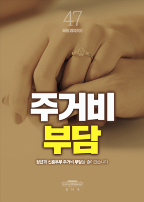 주거비 부담-청년과 신혼부부 주거비 부담을 줄이겠습니다.