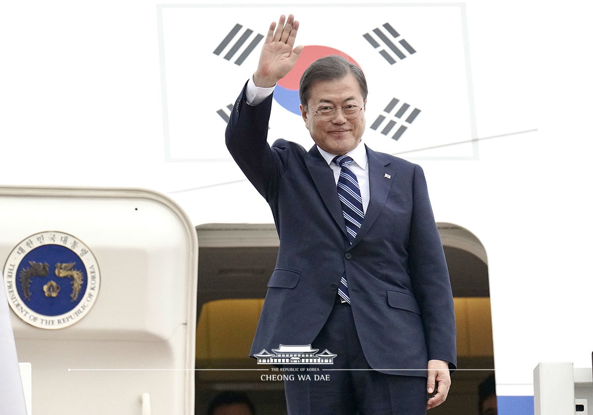 청두 공항 도착 행사