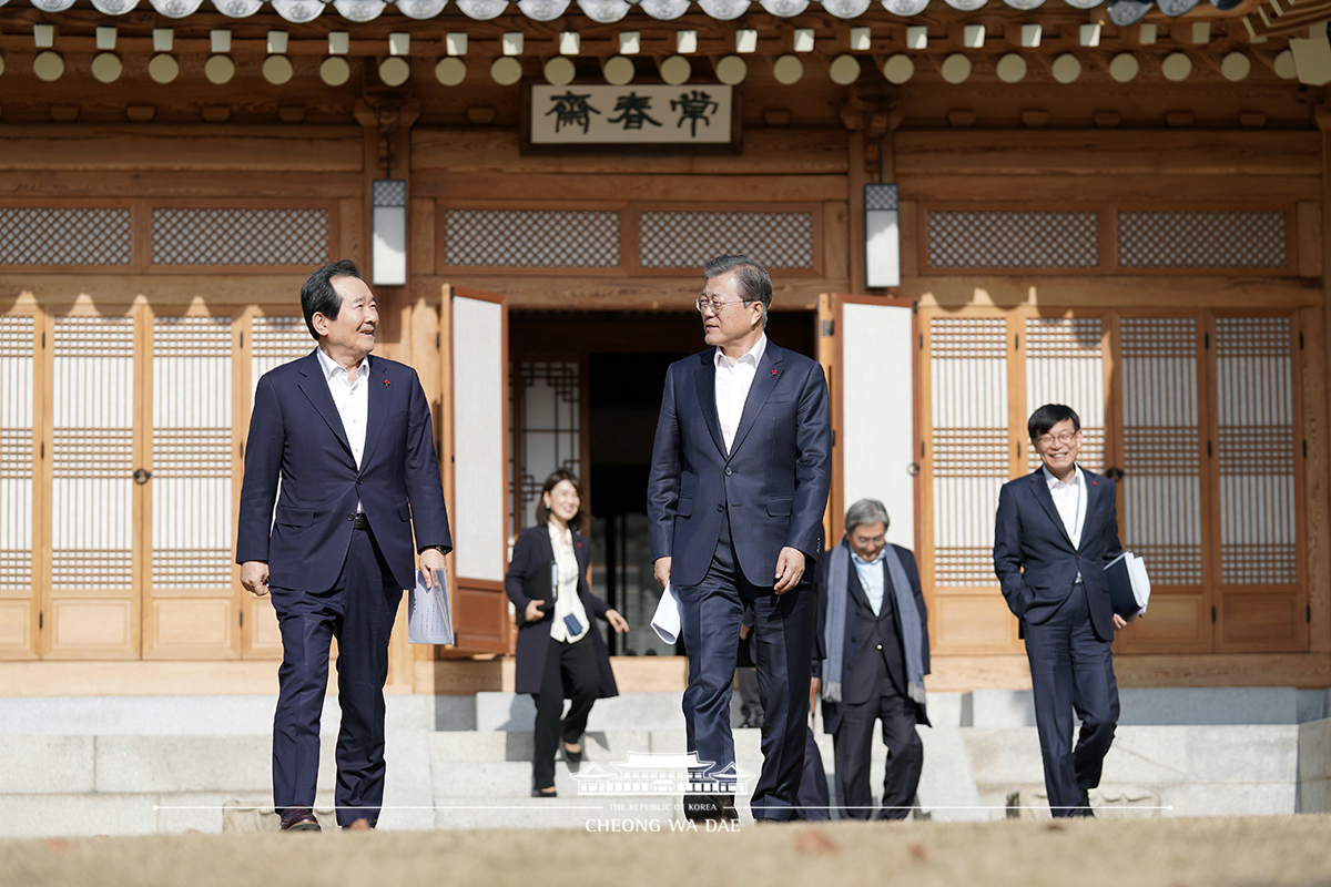 정세균 국무총리 첫 주례회동