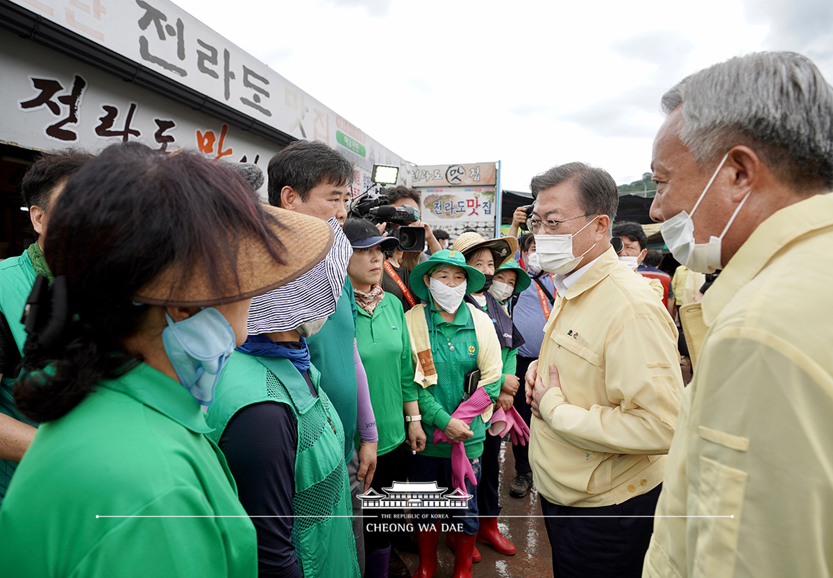 경남‧전남‧충남 집중호우 피해현장 방문①(하동 피해현장 방문)