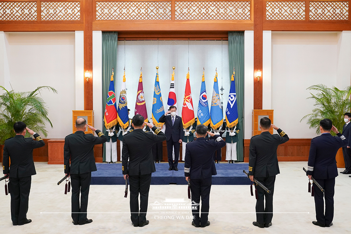 군 장성 진급 및 보직 신고식